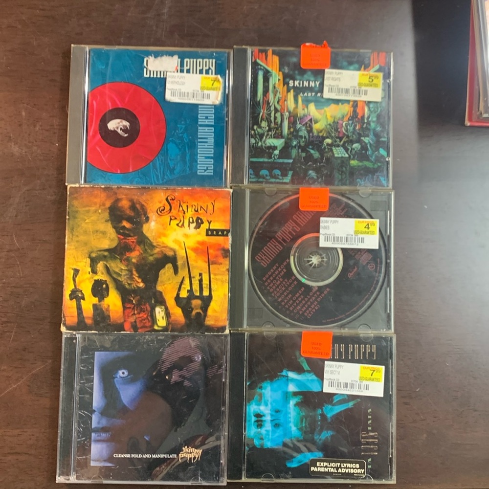 SKINNY PUPPY 6 CD LOT CLASSIC INDUSTRIAL
